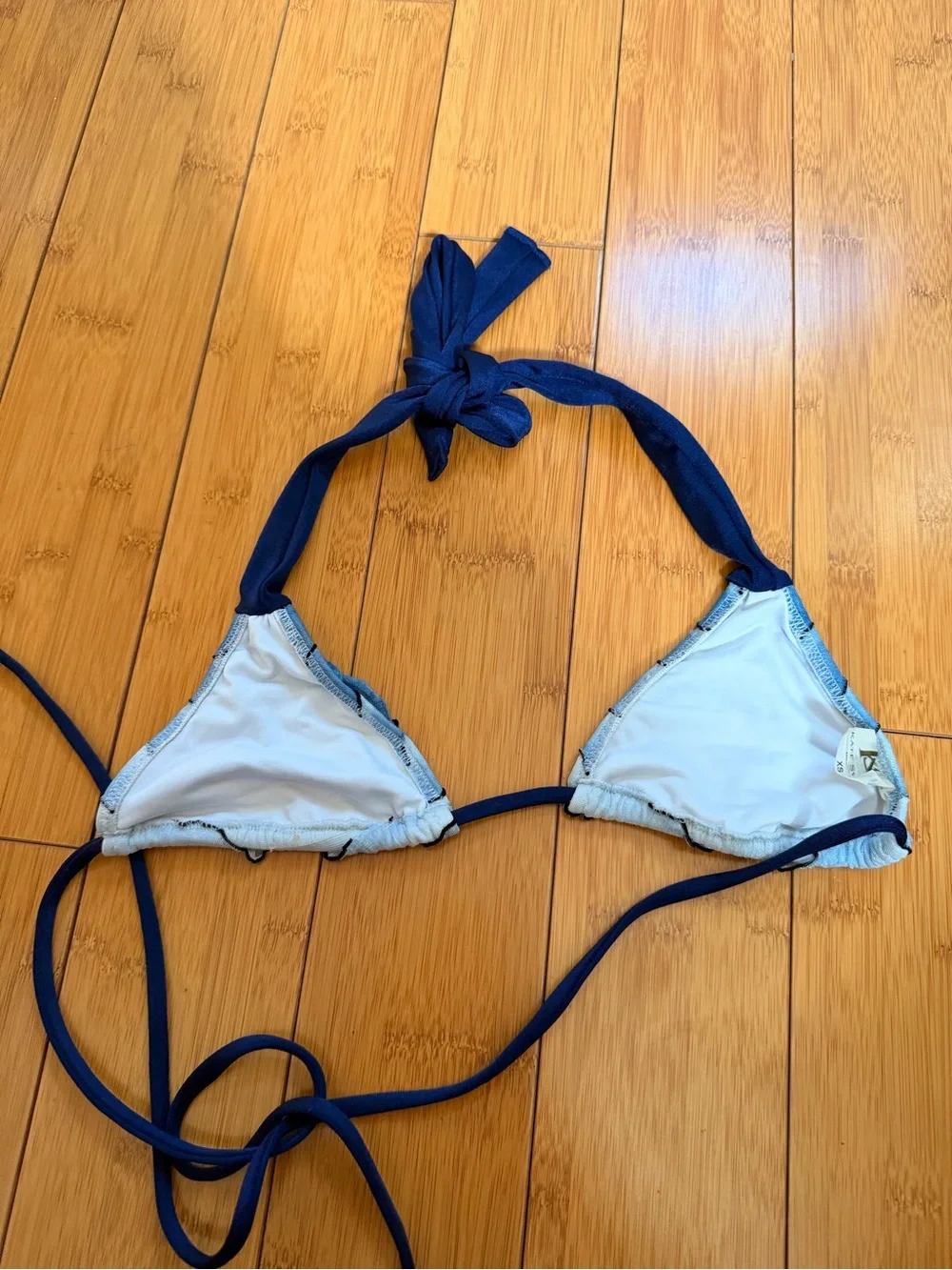Women’s Blue Ruffle Tie Bikini - Kate Swims